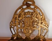 Vintage Brass Menorah, Brass Lions Hanukkah Menorah, Oil Menorah, Vintage Menorah, Judaica