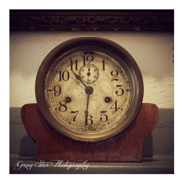 Antique Clock on Mantle