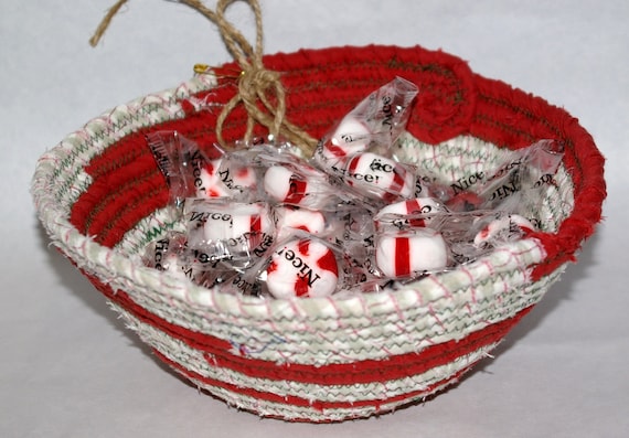 Cyber Monday Etsy Coupon Code - Coiled Fabric Berry Basket - 0067