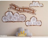 Sunshine & Grey Skies Cloud Pillow - White