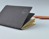 Black Pocket Notebook - Handmade and Letterpressed printed