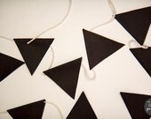 Black Paper Pennant Bunting Decoration- 10'