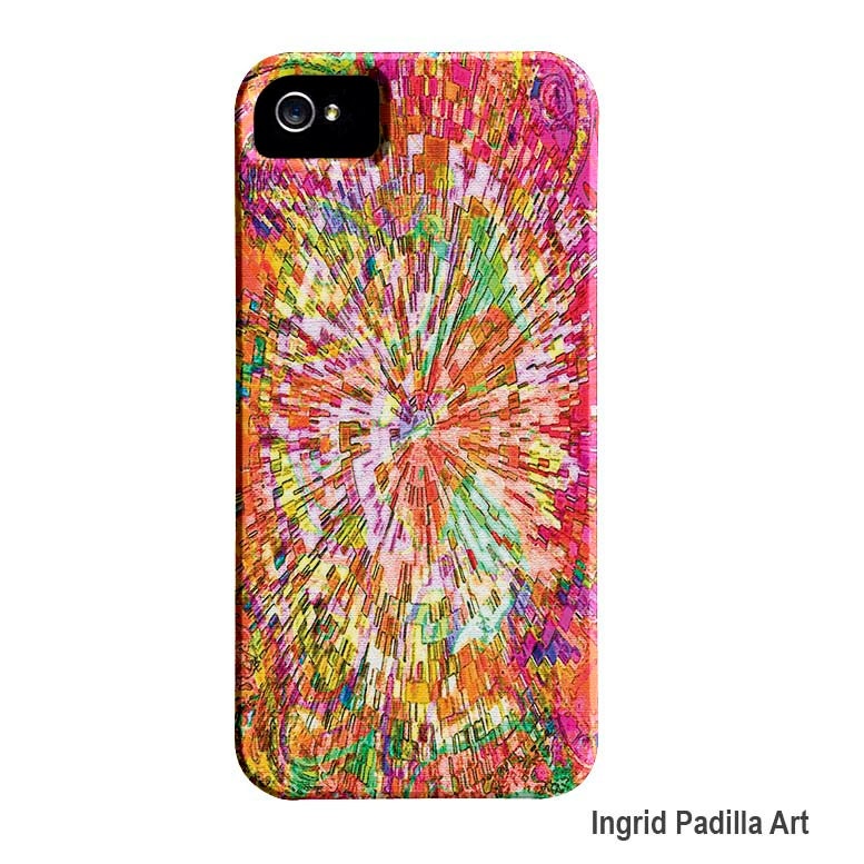 Colorful iPhone 5 Case or iPhone 4 Case, Funky, Abstract Art iPhone cases, by Ingrid Padilla