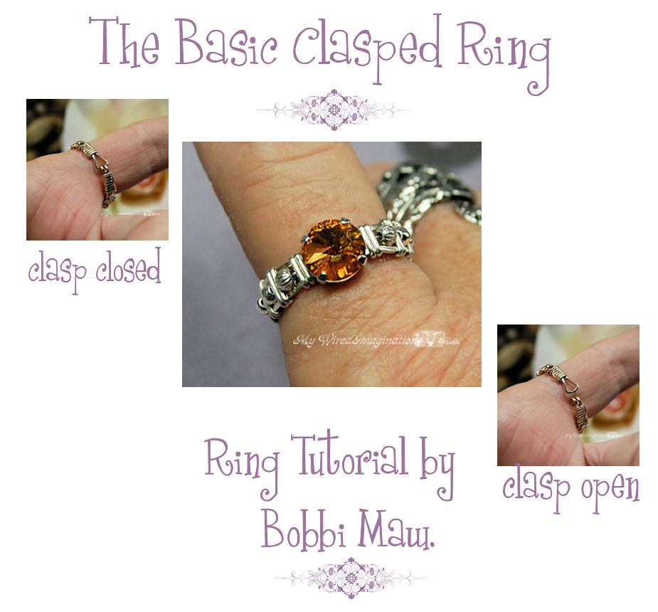 a Basic Clasped Ring - Wire Jewelry Tutorial - Instant Downloadable Pdf File