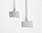 South Dakota State Pendant // Sterling Silver // Great Gift // Custom State Necklace // State Charm