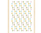 Geometric Harlequin art print II (Geometry kids, Modern nursery, Circus theme, Triangle wall art)