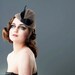 Cocktail Hat with Black Ribbon