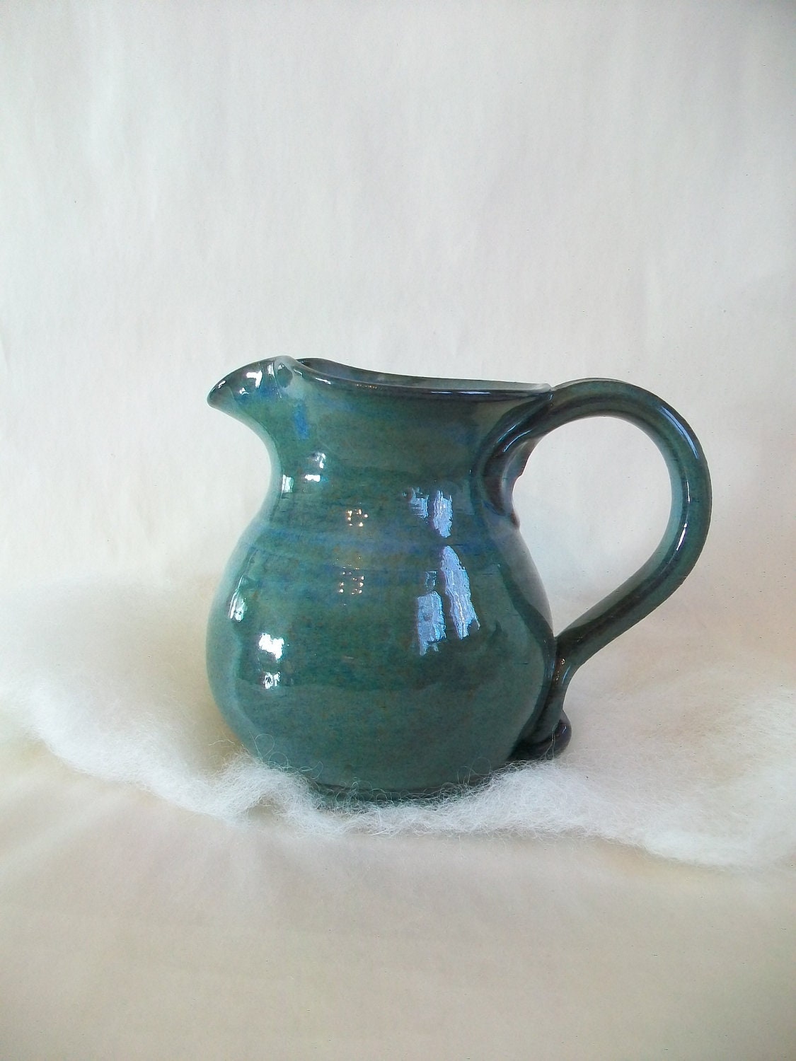 Teal Pitcher - Handmade on the Potters Wheel