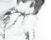 Print of Original Ink and Watercolor Painting, Watercolour Fashion Illustration - Karlie