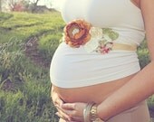 Maternity Sash - Country Morning Maternity Sash, Bridal Sash, Belt, Headband, Wedding -  Photo prop - Unisex, Boy, Girl