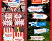 Carnival Party Circus Party Invitation & Printable Birthday Collection, EDITABLE text PDF file - you personalize at home with Adobe Reader Il_170x135