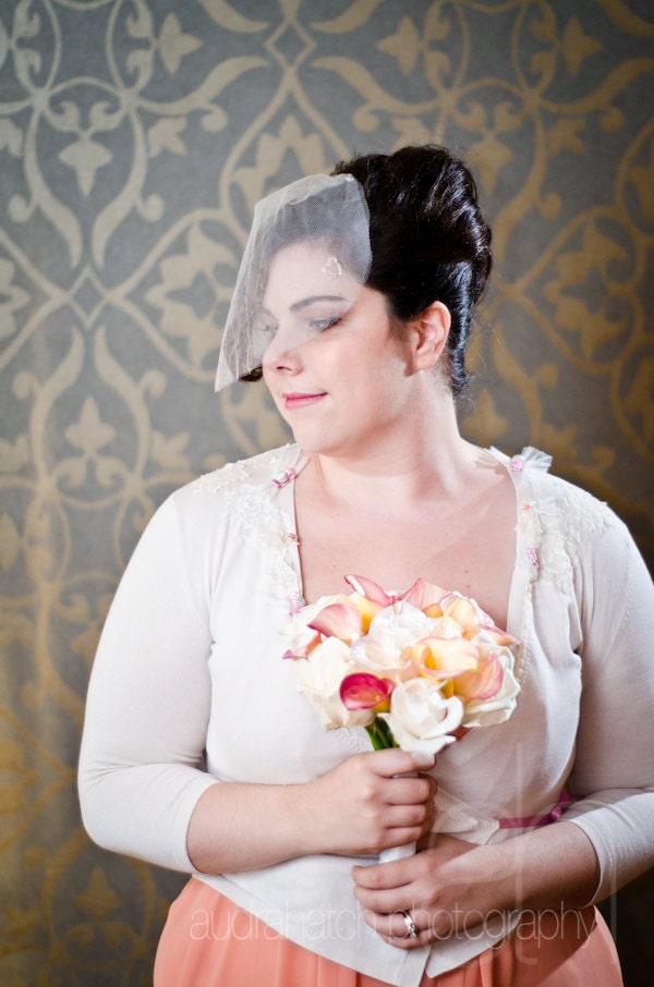 Megan - Handmade Tulle Birdcage Veil