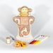 Let's make a Monkey - Plush Soft Toy - Hand Puppet - DIY Craft Kit Toy - Kids Art Kit - Gift or Party favor - screen printed fabric