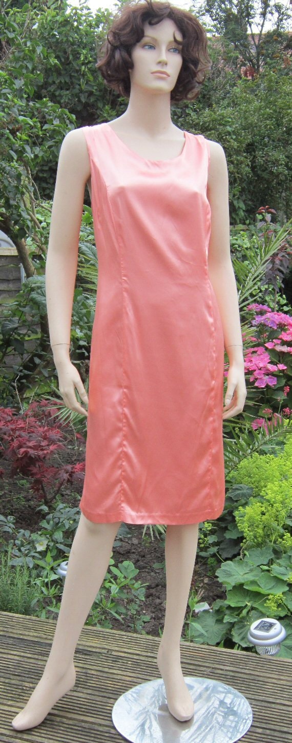 Ashley Stewart satin dress with NWT sheer organza coat jacket salmon pink PLUS SIZE