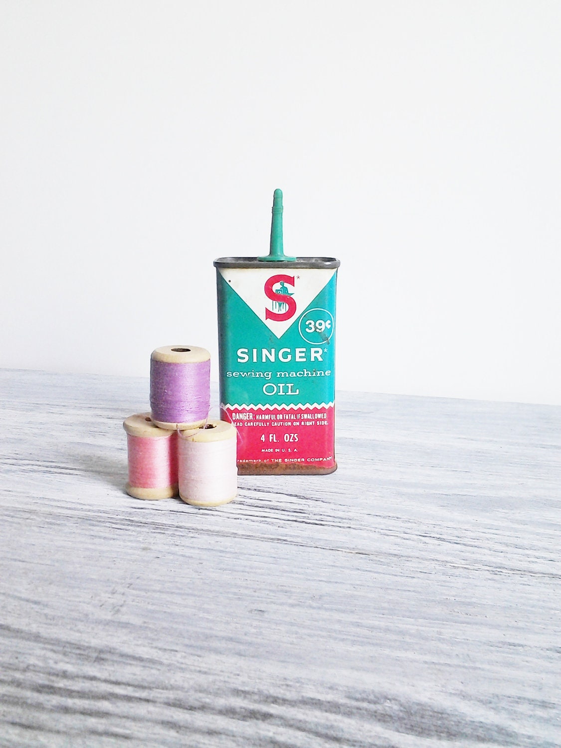 Vintage Singer Sewing Machine Oil Tin Can