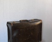 Vintage Briefcase : Salesman Traveling Suitcase