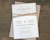 Rustic Twine Wedding Save the Date Set of 25