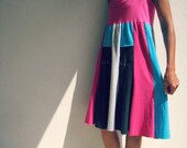 Tank Top Dress / L / Hot Pink Fuchsia Gray Aqua Black / Comfortable / Soft / Recycled / Cotton / Fun / Fashion / by ohzie