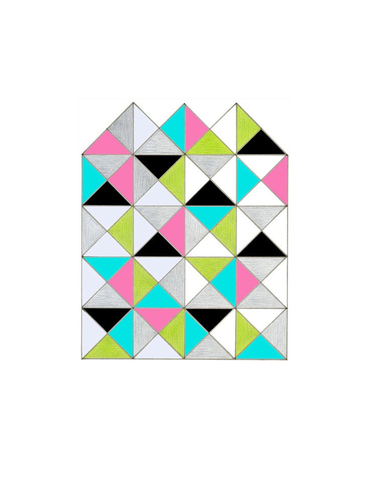 Triangles Geometric - Art Print of an original geometric design