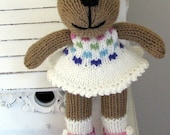 Hand Knit Bear Stuffed Animal Children Toys Children Spring Stuffed Toy Bear Baby Keepsake Doll Kids Toy Teddy Bear Small Toy Stuffed Jenna