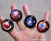 Galaxy ring, Out of this World Fashion Statement, Helix Nebula, Glitter Hubble Stardust Ring Modern Resin Outer Space Jewelry