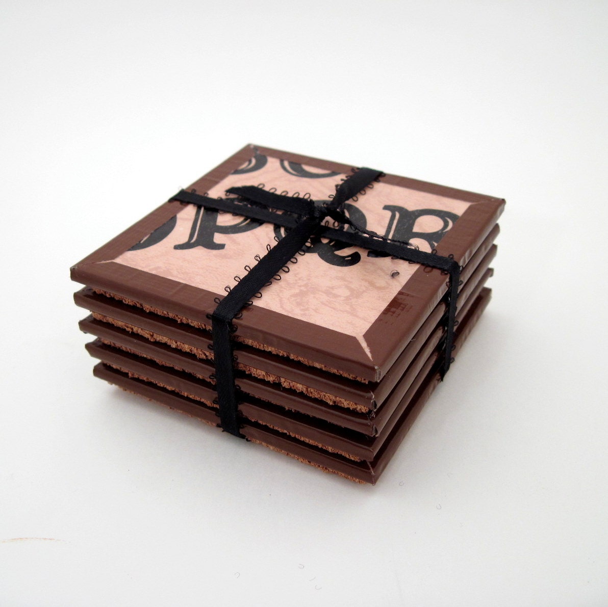 Board Game Coasters - Recycled Ouija Board - Halloween Decor - Halloween Coasters