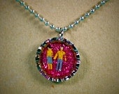 Dream Date Necklace Fuchsia Pink Glitter Backdrop