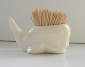 Whale Toothpick Holder in White