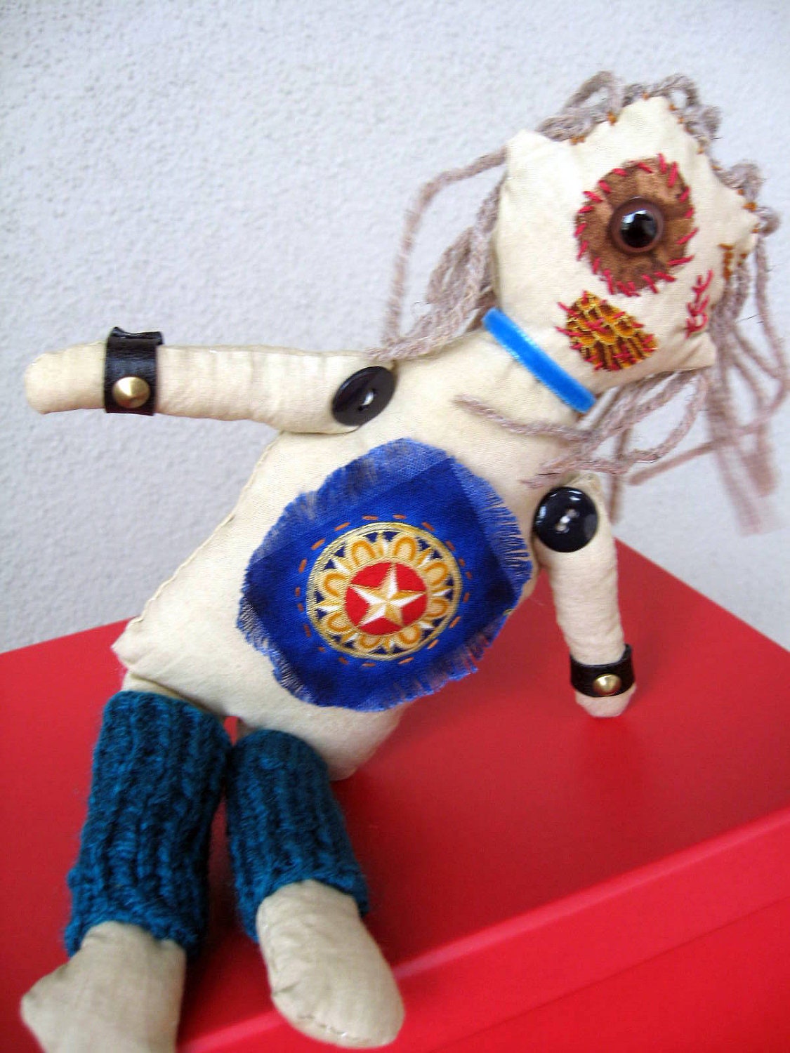 Beverly Prim Style Folk Art Doll OOAK Hand sewn