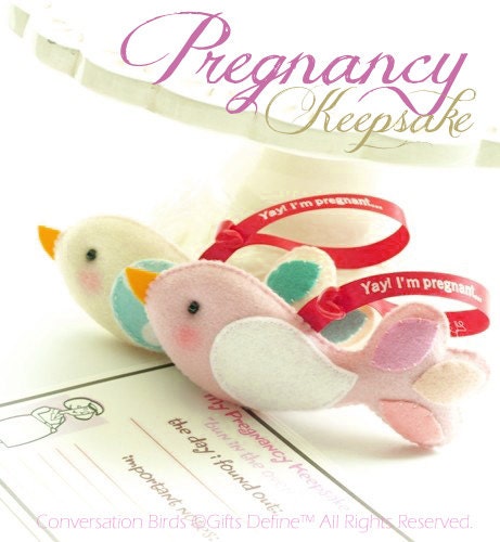 Custom Personalized Pregnancy Keepsake Bird - unique gifts for mom-to-be, new mom, baby shower gift, motherhood keepsake (listing ONE bird)