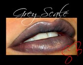Grey Scale Mineral Lipstick (Medium Dark gray with a hint of silver shimmer) GothLip Stix