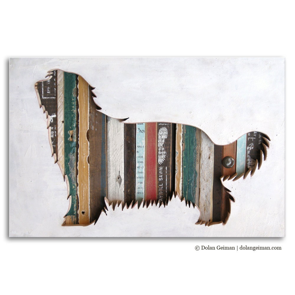 Bearded Collie Pet Portrait, Dog Walk (Mini) Collection, Made to Order, Art Gift for Him