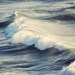 Wave Photograph, Pacific Ocean, Sea, Nautical, Summer, Nature Photography, Minimal, Simple, Navy Blue, Denim - Every Seventh Wave