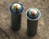 6ga 4mm single flared rustic rainbow plugs