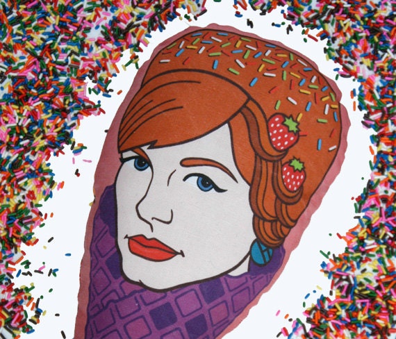 joan cone ice cream pillow plush
