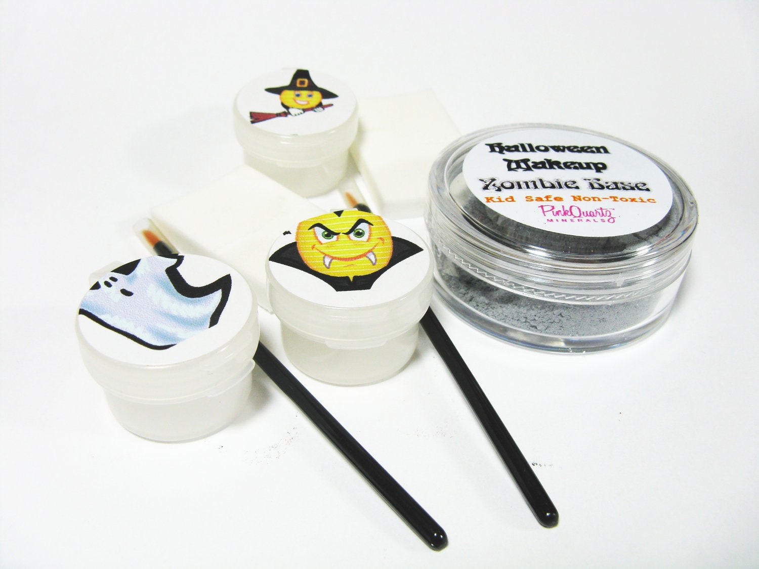 Zombie Vegan Makeup Kit Zombie Prom Stage and Halloween Non Toxic Safe for Kids Pink Quartz Minerals