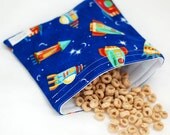 Rocket Ship - Medium Reusable Sandwich Bag from green by mamamade
