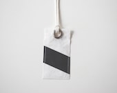 Upcycled Sail Luggage Tag  - Black Stripe