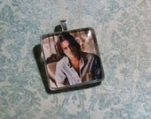 Johnny Depp glass tile pendant