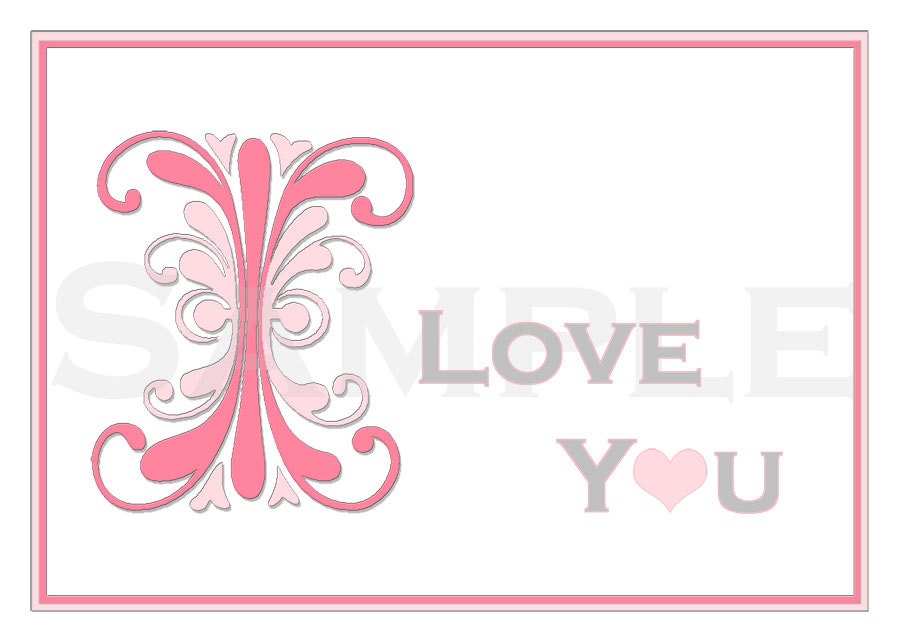 I Love You 5 x 7 Printable Wall Art Print Your Own Valentine's Day Digital Decor