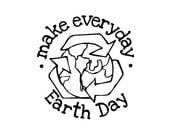 CLEARANCE Make everyday Earth Day Rubber Stamp recycle earthday