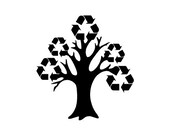Recycle tree Rubber Stamp - terbearco