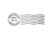 North Pole Santa Postmark for Christmas Rubber Stamp Postal Cancellation