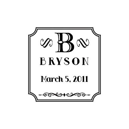 Wedding save the date custom rubber stamp