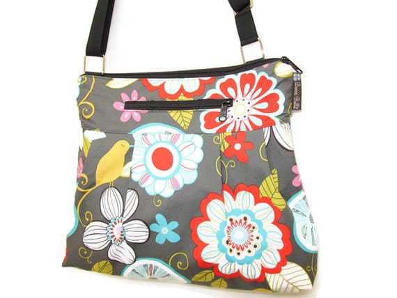 iPad Purse Kindle Handbag iPad Shoulder Bag Nook Purse Padded Electronics Pocket MEDIUM HOBO BAG Hula Fabric