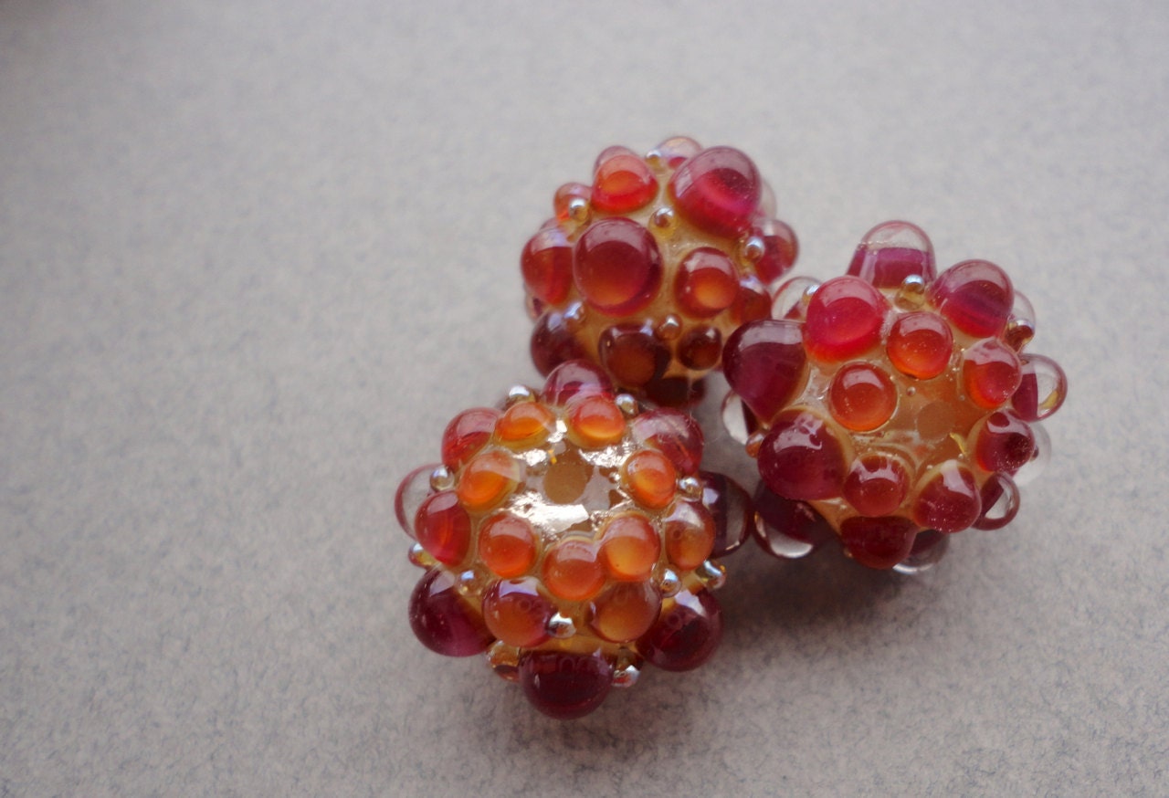 Mystic- Lampwork Glass Bead Set of 3