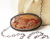 Jasper Necklace, Sterling Silver Jasper pendant - Hot Seas Cameo