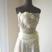 Romantic Wedding Dress Mrs Darcy Ecru Bridal Gown Shabby Chic Creme Brulee Bohemian Jane Austen Garden Woodland Steampunk Bride