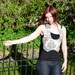 Eco Friendly Allure Vest Reversible White Toile Print Halter.