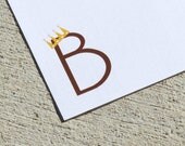 Initial Personalized Notepads Queen or Princess Crown - Set of 2